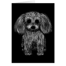 Surreal Poodle Greeting Card