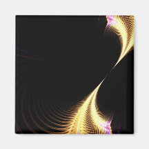 Surreal Purple Fractal Vortex Fridge Magnets
