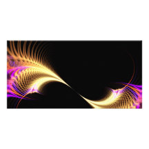Surreal Purple Fractal Vortex Picture Card