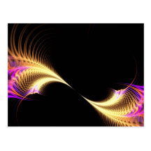 Surreal Purple Fractal Vortex Post Card