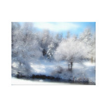Surreal Snow Stretched Canvas Prints