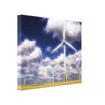 Surreal Turbo Windmills Wrapped Canvas Canvas Print
