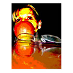 Surrealist Woman, Apple and Spectacles Postcards