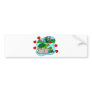 Surrounded By Turtle Love Bumper Stickers