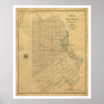 Survey of San Francisco by Michelin 1849 Print