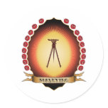 Surveying Mandorla Round Stickers