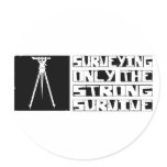 Surveying Survive Round Sticker