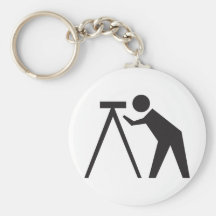 Surveyor at Work Key Chain