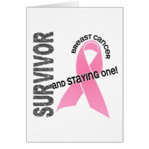 Survivant de cancer du sein cartes de vœux
