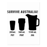 survive australia - beer postcard