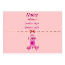 Survive Breast Cancer Business Card Templates