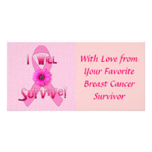 Survive Breast Cancer Photo Card