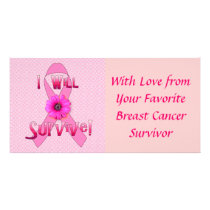 Survive Breast Cancer Photo Card