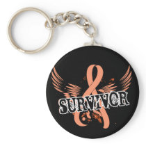 Survivor 16 Endometrial Cancer Key Chain