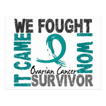 Survivor 5 Ovarian Cancer Postcard