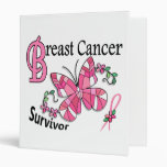 Survivor 6 Breast Cancer Vinyl Binder