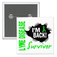 Survivor 7 Lyme Disease Button