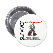 Survivor 9 Brain Tumour Pinback Button