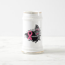 Survivor Abstract Butterfly Breast Cancer Mug