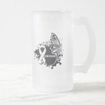 Survivor Abstract Butterfly Lung Cancer Coffee Mug