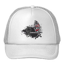 Survivor Abstract Butterfly Melanoma Hat