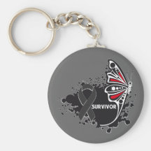 Survivor Abstract Butterfly Melanoma Key Chains