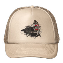 Survivor Abstract Butterfly Skin Cancer Hats