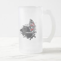 Survivor Abstract Butterfly Skin Cancer Mugs
