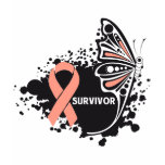 Survivor Abstract Butterfly Uterine Cancer t-shirts