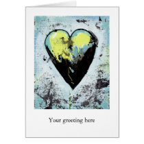 Survivor art heart bold modern fun emotional paint greeting cards