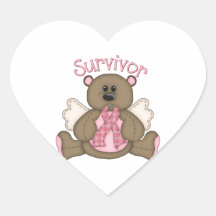 Survivor (bear) heart stickers