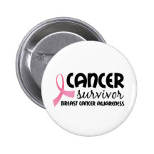 Survivor - Breast cancer awareness Buttons