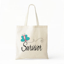 Survivor Butterfly Ribbon Hereditary Breast Cancer Bag