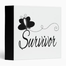 Survivor Butterfly Ribbon Skin Cancer Binder