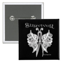 Survivor Celtic Butterfly - Lung Cancer Pins