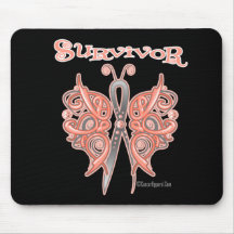 Survivor Celtic Butterfly - Uterine Cancer Mousepad