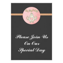 survivor chick pink personalized invitations