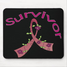 Survivor Flower Ribbon Multiple Myeloma Mousepads
