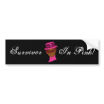 Survivor In Pink Breast Cancer Awareness Ribbon bumper stickers