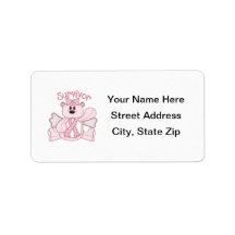 Survivor (pink bear) custom address label