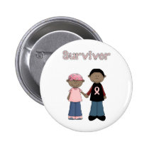 Survivor Pink Ribbon Cartoons buttons