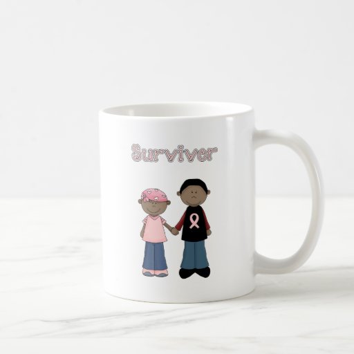 Survivor Pink Ribbon Cartoons Coffee Mugs