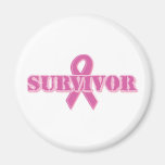 Survivor - Pink Ribbon Fridge Magnets