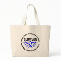Survivor Tribal Ribbon Colon Cancer Bag