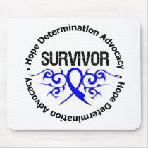 Survivor Tribal Ribbon Colon Cancer Mousepad