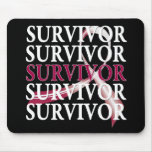 Survivor Whimsical Collage Throat Cancer Mousepad