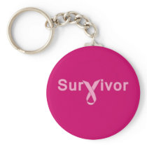 Survivor with Pink Ribbon Products Key Chain
