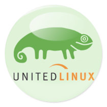 Suse United Linux Round Sticker