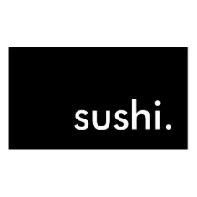 sushi. business cards