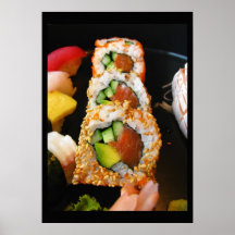 Sushi California roll sashimi foodie chef photo Posters